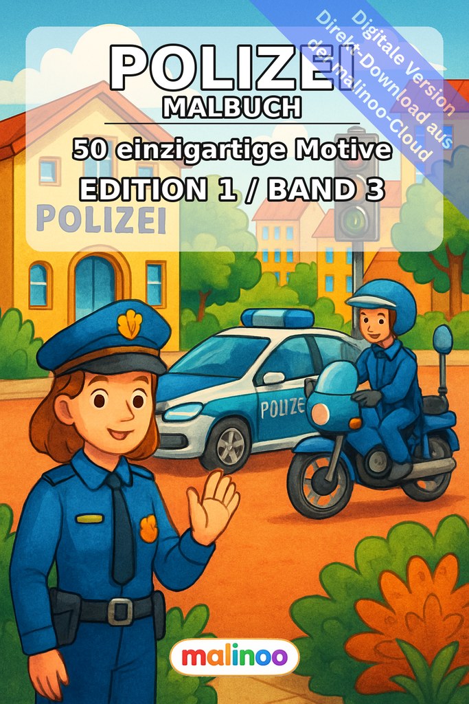 Polizei-Ausmalspaß zum Sofort-Download