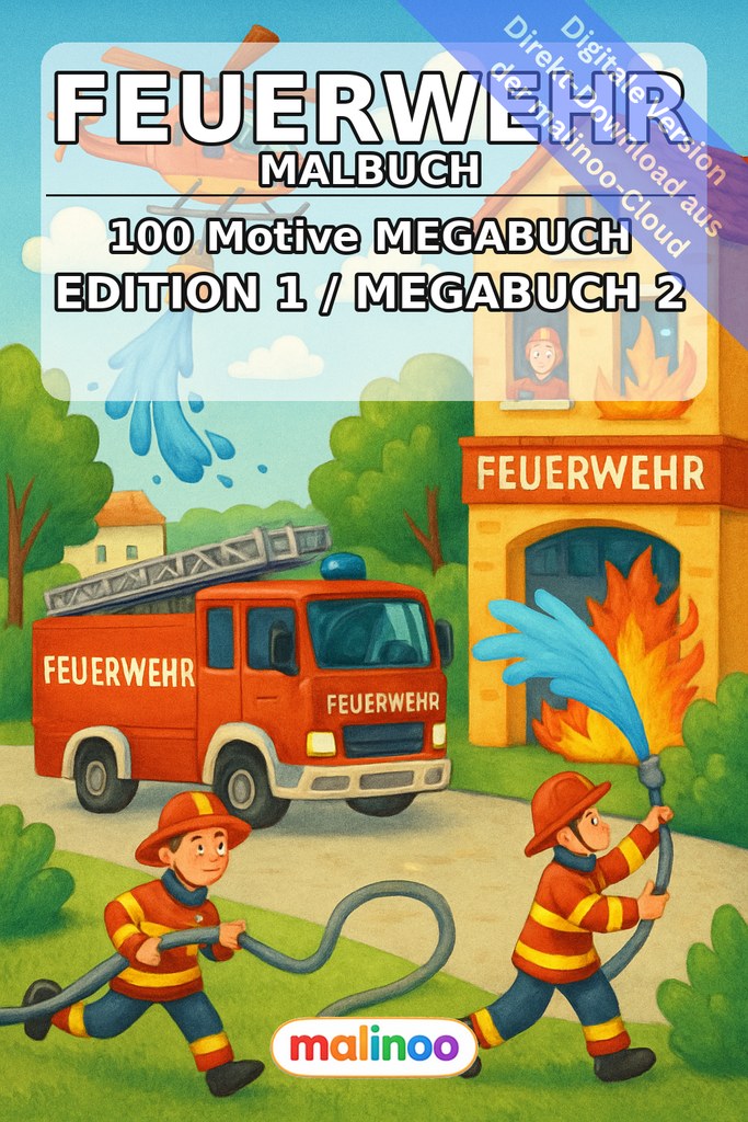 Feuerwehrspaß zum Sofort-Losmalen