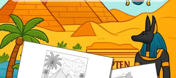Mit Ausmalbildern auf Reise ins alte Ägypten