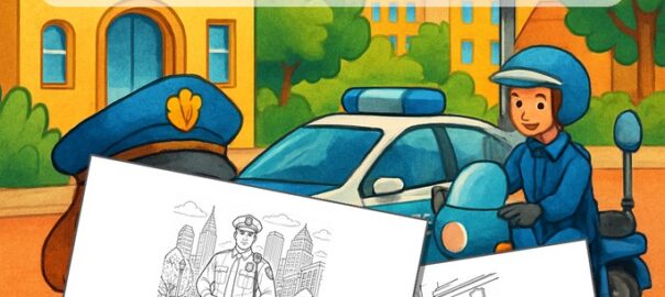 Polizei-Ausmalspaß für kleine Nachwuchs-Ermittler