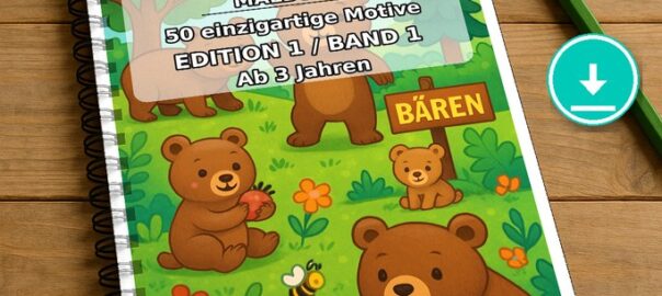 Gemütliche Bärenmomente zum Ausmalen