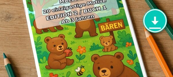 Kuschelige Bären zum Ausmalen
