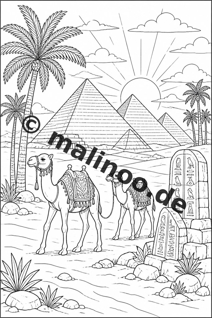 Ausmalreise ins alte Ägypten