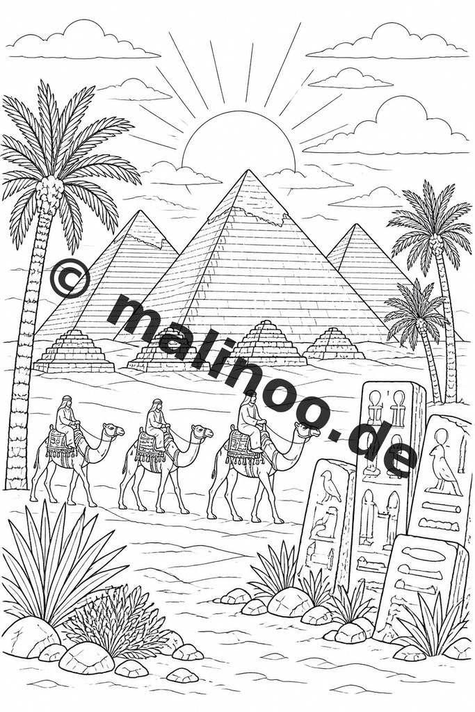 Ausmalreise ins alte Ägypten