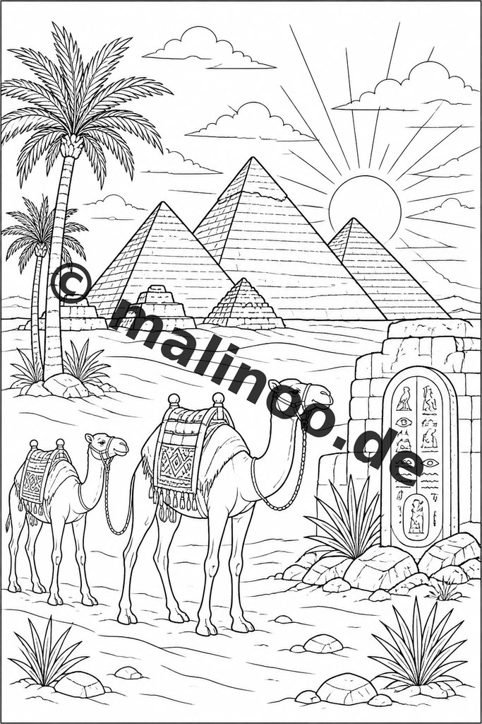 Ausmalreise ins alte Ägypten