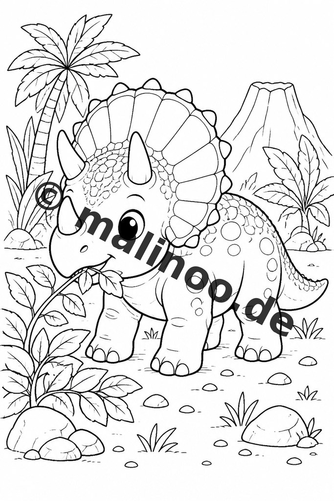 Niedliche Baby-Dinosaurier zum Sofort-Ausmalen