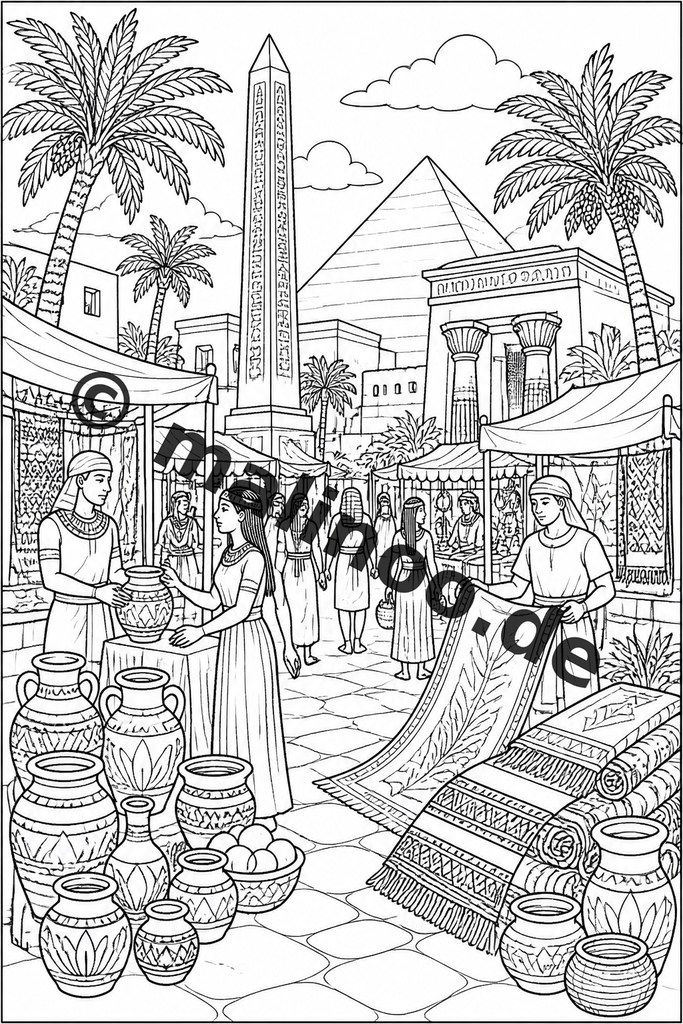 Ausmalreise ins alte Ägypten