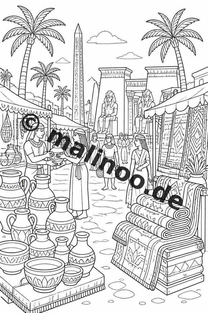 Ausmalreise ins alte Ägypten