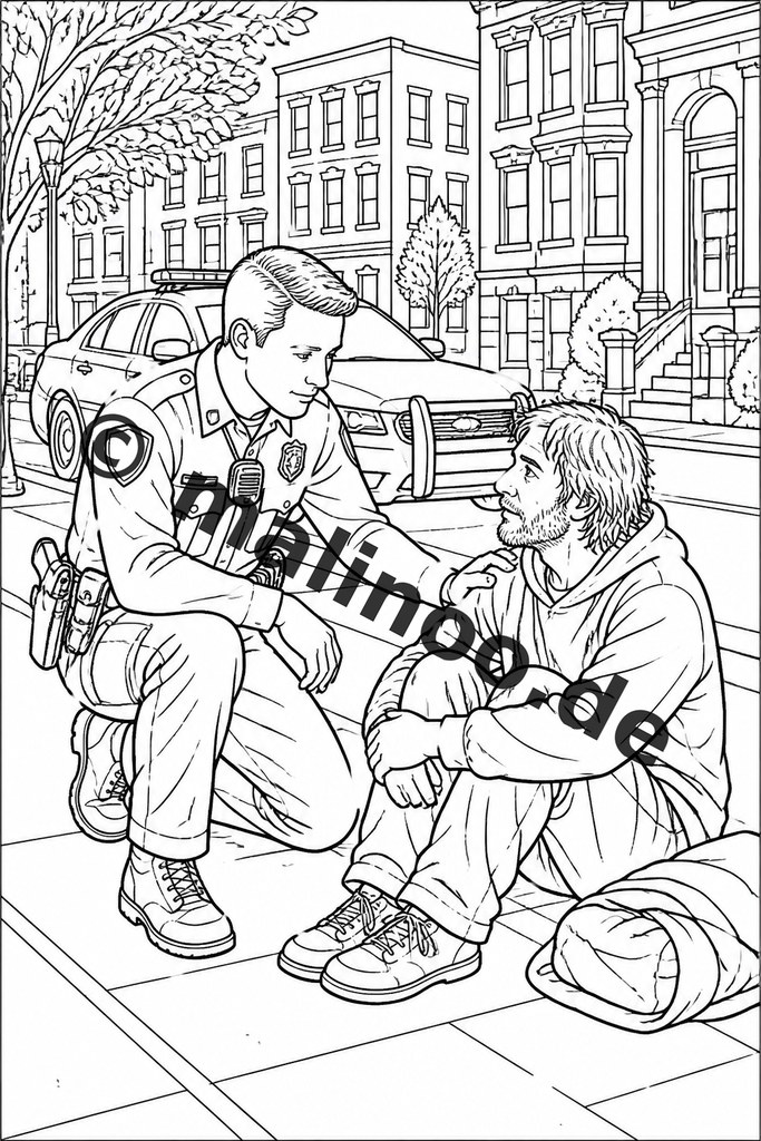 Polizei-Ausmalspaß zum Sofort-Download