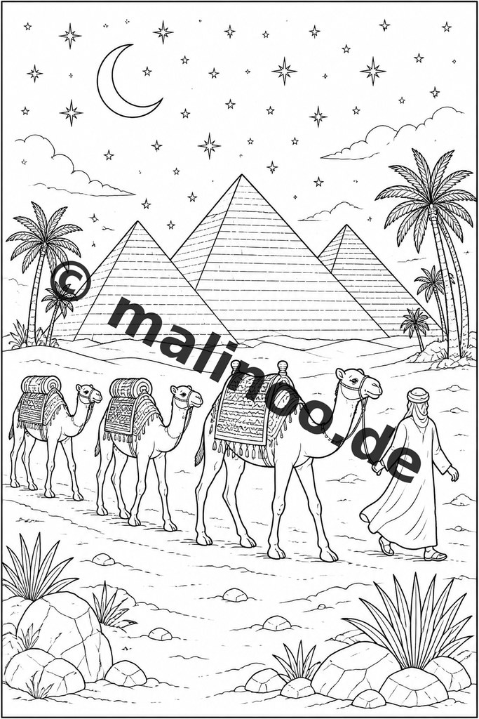 Ausmalreise ins alte Ägypten