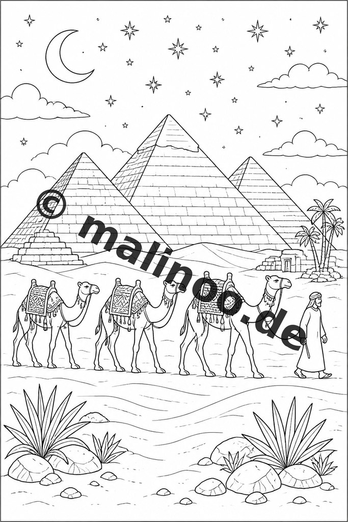 Ausmalreise ins alte Ägypten