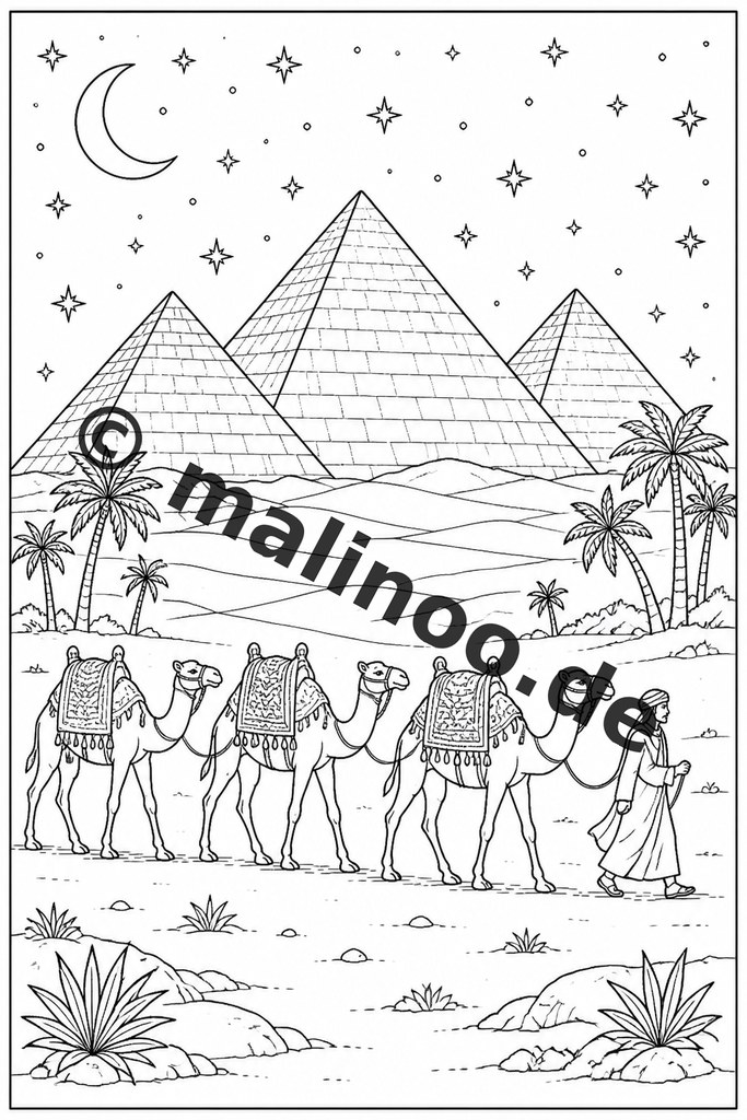 Ausmalreise ins alte Ägypten