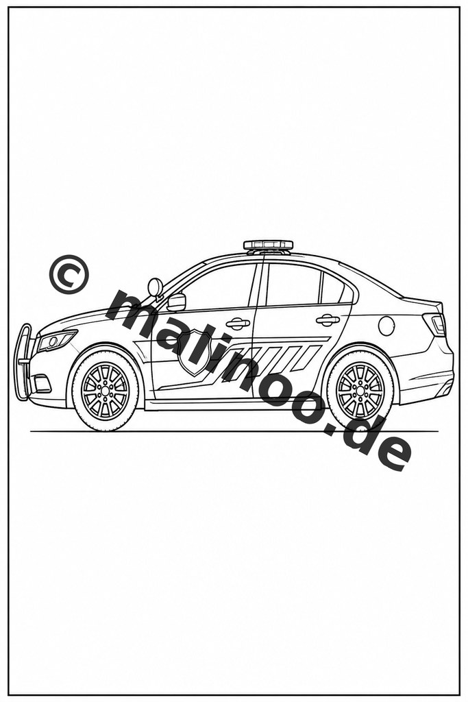 Polizei-Ausmalspaß zum direkten Loslegen