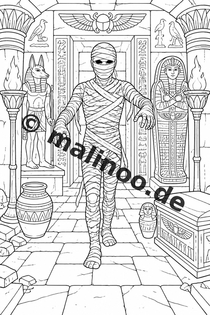 Ausmalreise ins alte Ägypten
