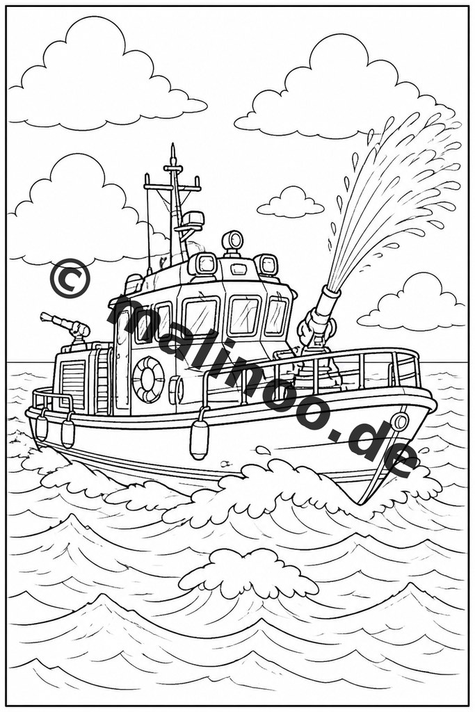Feuerwehr-Abenteuer zum Sofort-Ausmalen