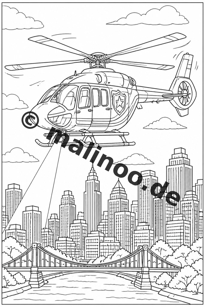 Polizei-Ausmalspaß zum Sofort-Download