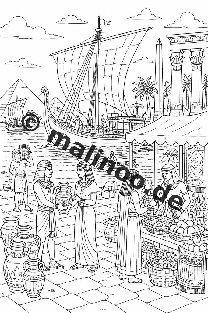 Ausmalreise ins alte Ägypten