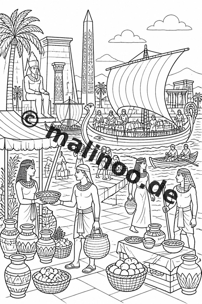 Ausmalreise ins alte Ägypten
