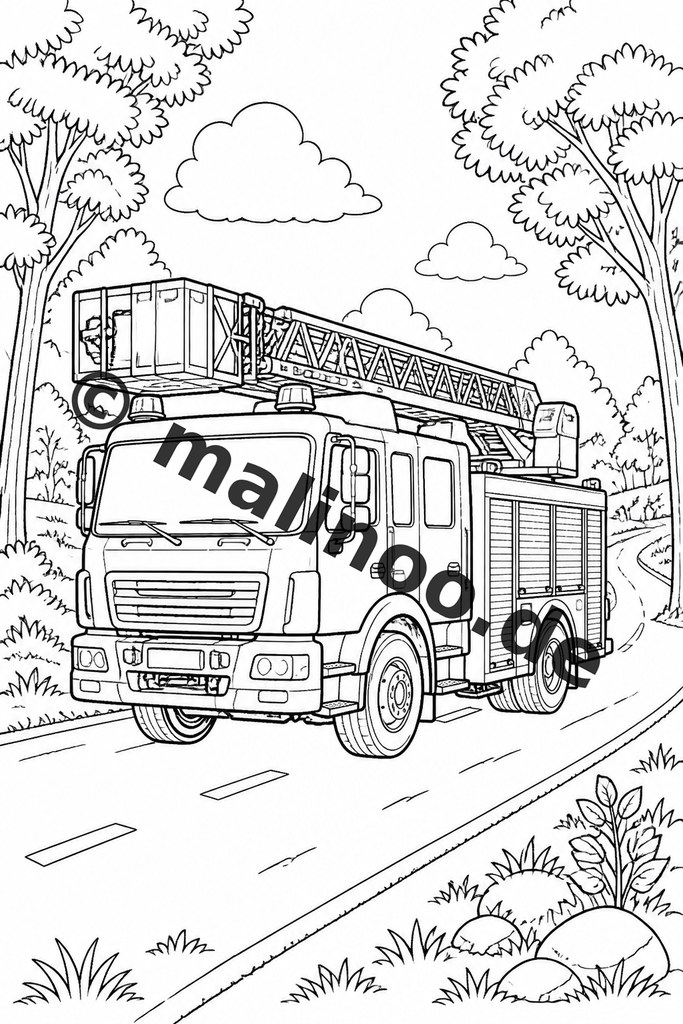 Feuerwehr-Abenteuer zum Sofort-Ausmalen