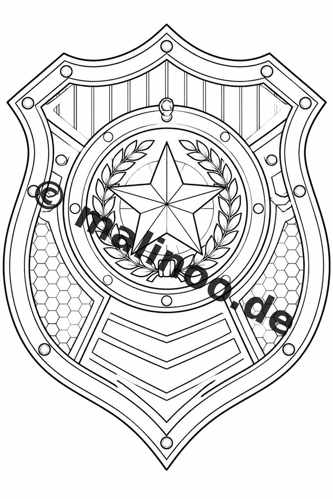 Polizei-Ausmalspaß zum direkten Loslegen